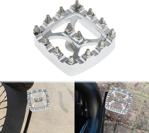Motorcycle Brake Pedal Pad Cover MX Offroad Mini Foot Pegs Step Plate Fit for Harley Dyna Softail Sportster XL XG (Black) in Saudi Arabia