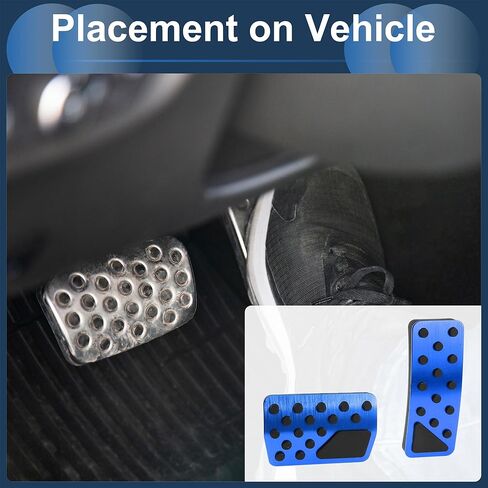 1 Set Automatic Foot Pedal Pads Foot Accelerator Pedal Covers for Jeep Wrangler 2018-2024 Aluminum Alloy Blue in Saudi Arabia