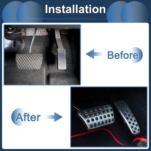 1 Set Automatic Foot Pedal Pads Foot Accelerator Pedal Covers for Jeep Wrangler 2018-2024 Aluminum Alloy Blue in Saudi Arabia