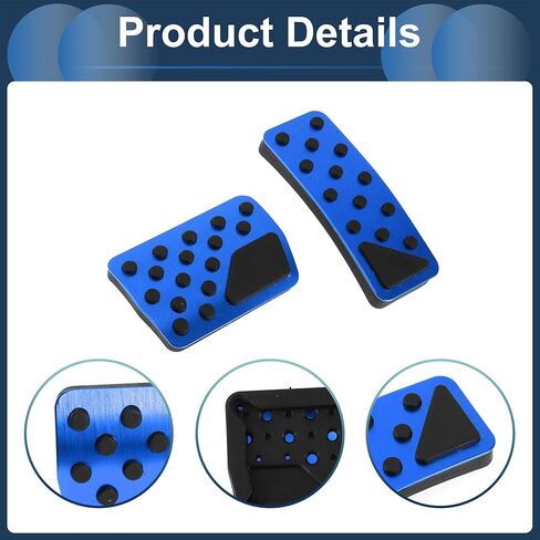 1 Set Automatic Foot Pedal Pads Foot Accelerator Pedal Covers for Jeep Wrangler 2018-2024 Aluminum Alloy Blue in Saudi Arabia