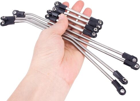 Carbon Fiber Frame Rail LCG Chassis Kit with Ultralight Portal Transmission Skid Plate for 1/10 RC Crawler Comp Rigs SCX10 Capra (Links Set) in Saudi Arabia