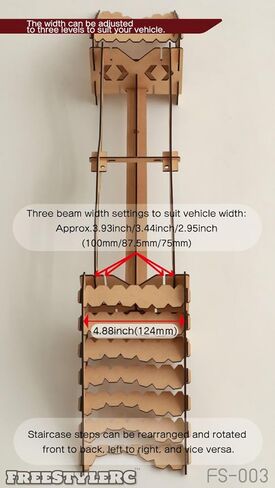 FreeStyleRC FS-003,Beams＆Stairs Obstacle,1/18 1/24 RC Crawler,Wooden kit That Requires Assembly in Saudi Arabia