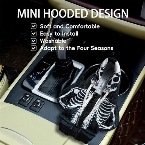 غطاء رأس Universal Skull Gear Stick، غطاء مقبض ناقل الحركة المرح للسيارات والشاحنات والمركبات الأخرى، ديكور داخلي مبتكر وإكسسوارات واقية in Saudi Arabia