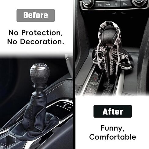 غطاء رأس Universal Skull Gear Stick، غطاء مقبض ناقل الحركة المرح للسيارات والشاحنات والمركبات الأخرى، ديكور داخلي مبتكر وإكسسوارات واقية in Saudi Arabia