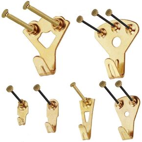 Picture Hangers,Picture Hanging Kit, Heavy Duty Picture Hooks with Nails and Hardware for Wall Mounting Picture Frame, Canvas, Mirror Hanging, Holds 10-100 lbs,Golden (120PCS) in Saudi Arabia