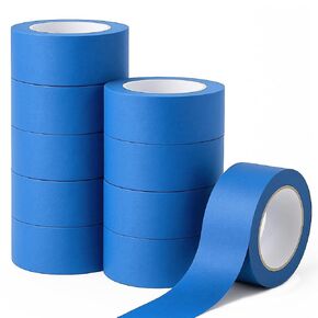 Painters Tape 2 Inch Wide, 10 Rolls Blue Masking Tape for Painting, Walls, Crafts & Home Improvement - 55 Yards per Roll in Saudi Arabia