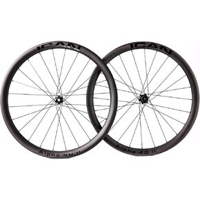 إيكان ألفا ديسك برو 1564 جرام/1597 جرام/1651 جرام الكربون الطريق طقم عجلات الدراجة القرص 700C مركز قفل الفاصلة لايحتاج 12*100/12*142 مللي متر in Kuwait