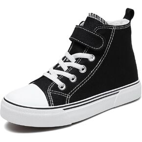 Zoroadke Kids Sparkle Sequins High Top Casual Adjustable Strap Canvas Shoes Girls and Boys Glitter Sneakers in Kuwait