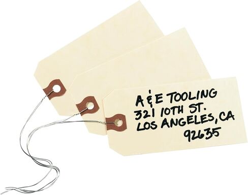 Avery Shipping Tags with Wire, 11.5 pt. Stock, 6-1/4" x 3-1/8", 1,000 Manila Hang Tags (12608) in Saudi Arabia