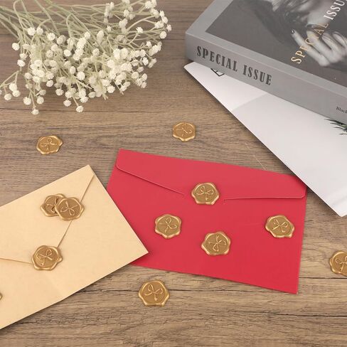 100pcs Bow Wax Seal Stickers, 1.18 Inch Elegant Gold 3D Self-Adhesive Envelope Stamp Wax Seal Decals Ideal for Wedding Party Invitation Greeting Cards Gift Wrapping Decor in Saudi Arabia