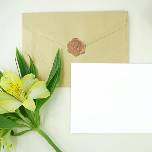 100pcs Bow Wax Seal Stickers, 1.18 Inch Elegant Gold 3D Self-Adhesive Envelope Stamp Wax Seal Decals Ideal for Wedding Party Invitation Greeting Cards Gift Wrapping Decor in Saudi Arabia