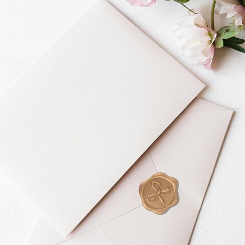 100pcs Bow Wax Seal Stickers, 1.18 Inch Elegant Gold 3D Self-Adhesive Envelope Stamp Wax Seal Decals Ideal for Wedding Party Invitation Greeting Cards Gift Wrapping Decor in Saudi Arabia