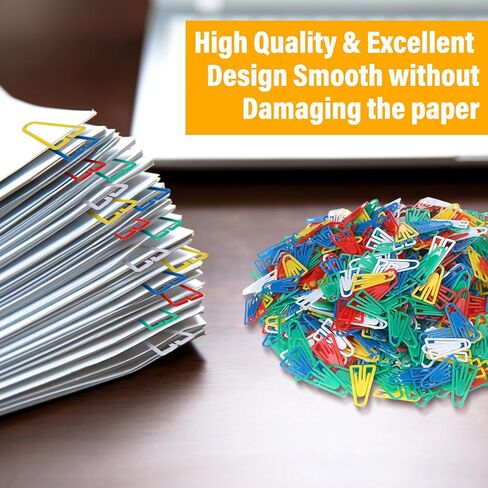 1000 Pcs Christmas Plastic Paper Clips Gift Bulk Colored Cute Medium Paperclip Clamp for Scrapbooking Planners Notebook Travel Photos Documents Crafts Office Home Supplies in Saudi Arabia
