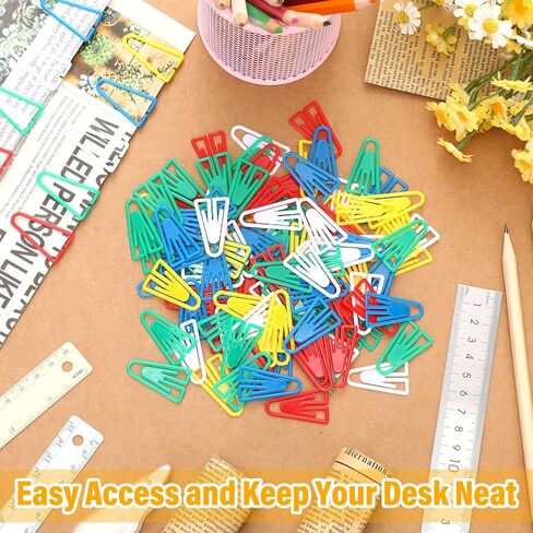 1000 Pcs Christmas Plastic Paper Clips Gift Bulk Colored Cute Medium Paperclip Clamp for Scrapbooking Planners Notebook Travel Photos Documents Crafts Office Home Supplies in Saudi Arabia