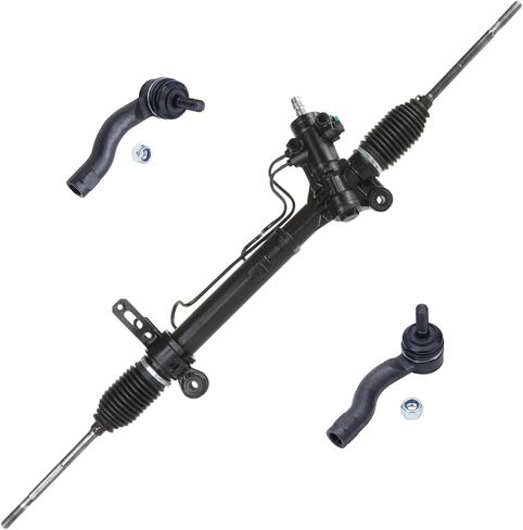 Detroit Axle - Front Steering Rack and Pinion Kit for 2001-2003 Toyota RAV4 Complete Power Steering Rack and Pinion Assembly 2 Outer Tie Rod End Links 2002 Replacement in Saudi Arabia