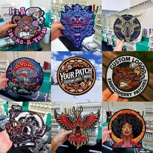 Custom Embroidered Patches,Personalized Logo Patch,Custom Decorative Patches Iron on Sew on Hook Loop Patches for Jacket Hat Back Pack Denim Uniform T-Shirt Hoodies in Saudi Arabia