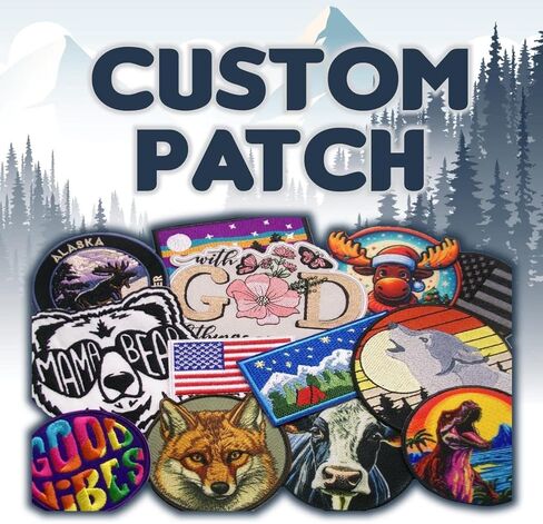Custom Embroidered Patches,Personalized Logo Patch,Custom Decorative Patches Iron on Sew on Hook Loop Patches for Jacket Hat Back Pack Denim Uniform T-Shirt Hoodies in Saudi Arabia