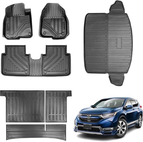 سجادات أرضية متوافقة مع 2023 2024 Honda CRV Cargo Liner Rear Trunk Mat جميع الأحوال الجوية حماية TPE حصيرة لملحقات 2023 2024 CRV (صينية البضائع في أدنى موضع) in Kuwait