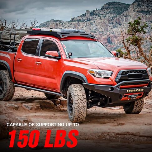 Roof Rack Cargo Basket fits 2005-2023 Toyota Tacoma Crew Cab Cargo Racks, Overland Rooftop Luggage Storage Holder, 150 LBS Platform Style Cargo Carrier for Outdoors Gear in Saudi Arabia