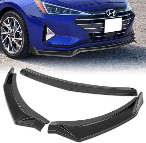 EPARTS ABS بلاستيك 3 قطع STP-Style ممتص الصدمات الأمامي طقم الجسم حماية الحواف متوافق مع 2019 2020 Hyundai Elantra 4DR سيدان (أسود مطفي) in Kuwait