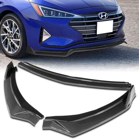 EPARTS ABS بلاستيك 3 قطع STP-Style ممتص الصدمات الأمامي طقم الجسم حماية الحواف متوافق مع 2019 2020 Hyundai Elantra 4DR سيدان (أسود مطفي) in Kuwait