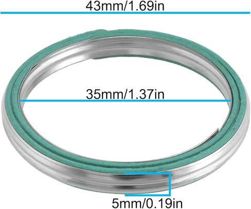 8pcs Motorcycle Manifold Gaskets 35x43x5mm 18291-MN4-920 Compatible with Honda CB650F CBR650F 2014-2020 in Saudi Arabia