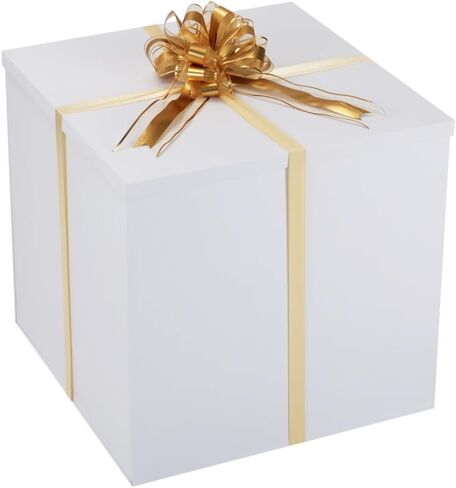 صندوق هدايا كبير جدًا مع غطاء مقاس 20 × 20 × 20 بوصة، صندوق هدايا كبير أبيض للكشف عن الجنس، علب هدايا عملاقة مع أغطية لتغليف الهدايا لمفاجأة عيد الميلاد، عيد الميلاد، الذكرى السنوية، حفل الزفاف in Kuwait