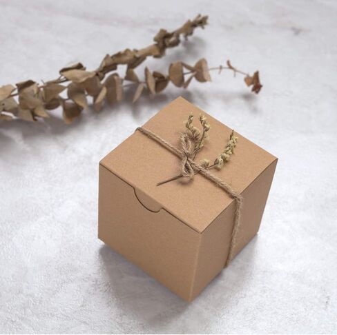 GEFTOL Small White Gift Box - 50 Pack, 4x4x4 inches, Fold & Assemble Paper Box for Bridesmaids, Proposals, Birthdays, Christmas (White) in Saudi Arabia