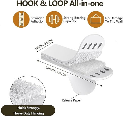 20 Pairs 40 Strips Picture Hanging Strips, Picture Hanger Kit Without Nails Refill, Removable Damage Free, Sticky Hooks Design for Your Poster on Wall in Saudi Arabia