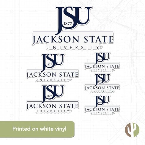 Desert Cactus Jackson State University Stickers Tigers J-State Vinyl Decals Laptop Water Bottle Car Scrapbook T3 (Type 3-1) in Saudi Arabia