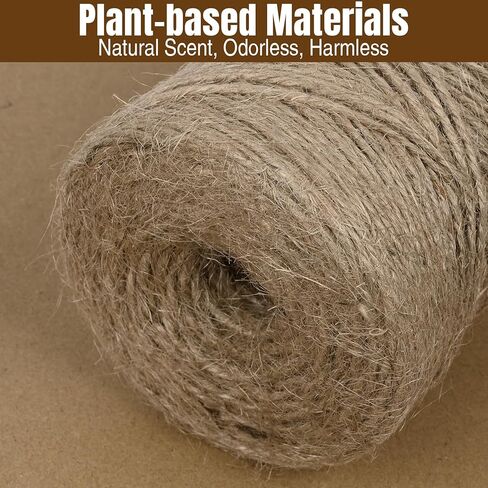 Jute Twine 2mm 1600 Feet Natural Jute Twine String for Crafting, Gardening, Gift Wrapping, Macrame, DIY Decor (2Rolls, 800Feet/Roll) in Saudi Arabia