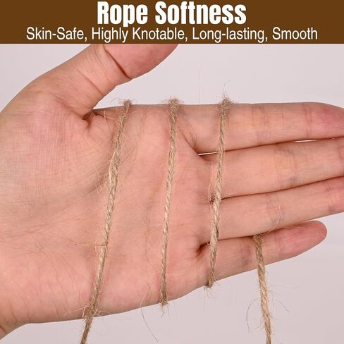 Jute Twine 2mm 1600 Feet Natural Jute Twine String for Crafting, Gardening, Gift Wrapping, Macrame, DIY Decor (2Rolls, 800Feet/Roll) in Saudi Arabia