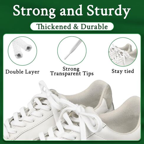 Endoto Shoelaces Replacement Flat Laces for VEJA Esplar/Campo/V-10/V-12/V-15/Rio Branco/SDU/Urca/Minotaur/Venturi/Nova Shoes in Kuwait