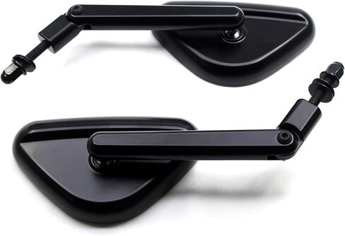 MZS Motorcycle Mirrors, Foldable Touring Rear View Side Mirror with M8 Bolts Black Compatible with Sportster Road Glide Electra Street Glide Road King Dyna Softail Vrod 1982-2025 in Saudi Arabia