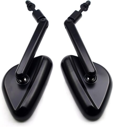 MZS Motorcycle Mirrors, Foldable Touring Rear View Side Mirror with M8 Bolts Black Compatible with Sportster Road Glide Electra Street Glide Road King Dyna Softail Vrod 1982-2025 in Saudi Arabia