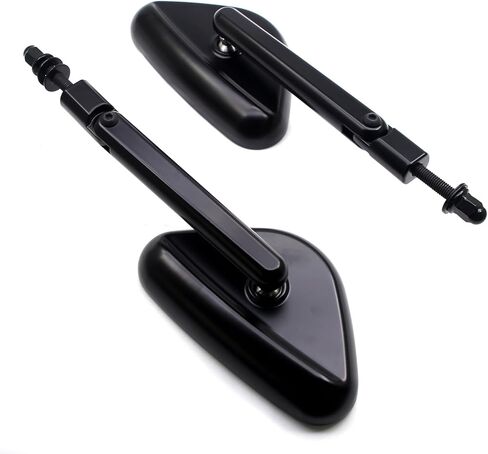 MZS Motorcycle Mirrors, Foldable Touring Rear View Side Mirror with M8 Bolts Black Compatible with Sportster Road Glide Electra Street Glide Road King Dyna Softail Vrod 1982-2025 in Saudi Arabia