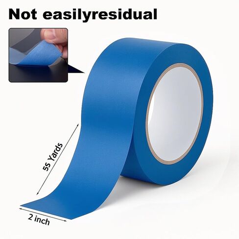 Painters Tape 2 Inch Wide, 10 Rolls Blue Masking Tape for Painting, Walls, Crafts & Home Improvement - 55 Yards per Roll in Saudi Arabia