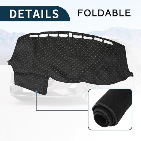 غطاء داش بتكوين سفلي بدون صوت لسيارة Ford Focus 2012-2018 غير قابل للانزلاق | غطاء لوحة القيادة لوحدة التحكم المركزية باللون الأسود قطعة واحدة in Saudi Arabia