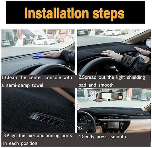 غطاء داش لسيارة Lexus RX 2010 2011 2012 2013 2014 2015 AL10 RX270 RX350 RX450h، غطاء لوحة القيادة حصيرة وحدة التحكم المركزية واقي الشمس وسادة حماية السجاد غير قابلة للانزلاق، محرك اليد اليمنى-أسود in Saudi Arabia