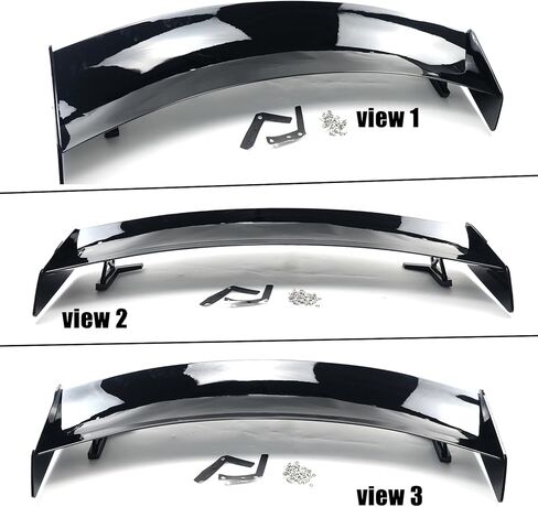 Rear Spoiler Trunk Wing with Metal Stand Compatible with Ford Mustang 2 Door Coupe Models 2015-2023 GT500 Style Rear Trunk Lid Wing Spoiler (Glossy Black) in Saudi Arabia