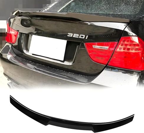 Rear Spoiler Wing Compatible with E90 M3 Sedan & 2006-2011 E90 3 Series Sedan Trunk M4 Style 323i 325i 325xi 328i 328i xDrive 330i 330xi 335i 335d 335i xDrive M3 Glossy Black in Saudi Arabia