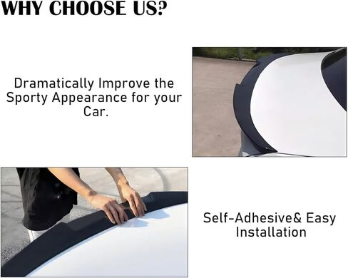 Rear Spoiler Wing Compatible with E90 M3 Sedan & 2006-2011 E90 3 Series Sedan Trunk M4 Style 323i 325i 325xi 328i 328i xDrive 330i 330xi 335i 335d 335i xDrive M3 Glossy Black in Saudi Arabia