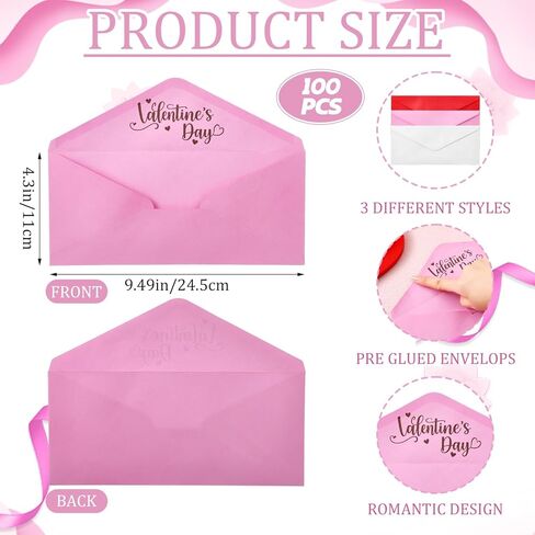 Harloon 100 Pcs Christmas Envelopes #10 Red and Green Merry Christmas V Flap Kraft Envelopes with Lining and Self-adhesive for Holiday Xmas Gift Mailing Office Business Birthday Party in Saudi Arabia