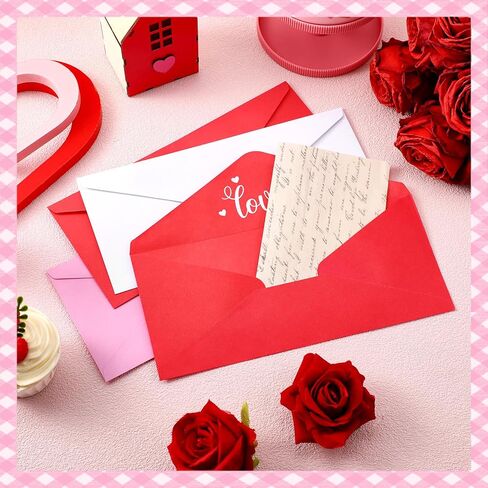 Harloon 100 Pcs Christmas Envelopes #10 Red and Green Merry Christmas V Flap Kraft Envelopes with Lining and Self-adhesive for Holiday Xmas Gift Mailing Office Business Birthday Party in Saudi Arabia