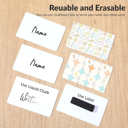 50 Set Name Tags Reusable Name Badge Magnet 3.4 x 2.1'' Blank Magnetic Badge Holder for Personalized Jacket Shirts DIY Kit in Saudi Arabia