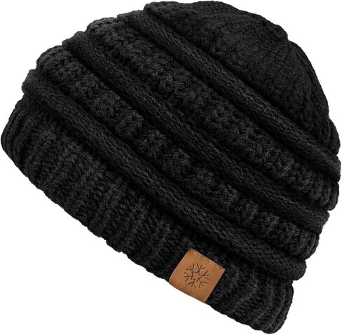 Clothirily Beanie Hat for Women, Thick, Soft & Warm Womens Winter Hat, Casual Knit Hat, Cute Stretch Womens Knit Beanies in Kuwait