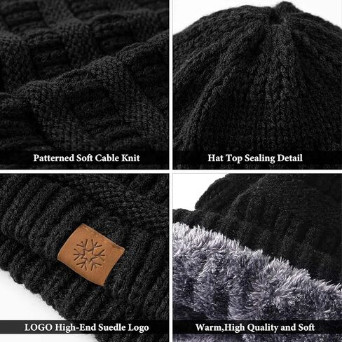 Clothirily Beanie Hat for Women, Thick, Soft & Warm Womens Winter Hat, Casual Knit Hat, Cute Stretch Womens Knit Beanies in Kuwait