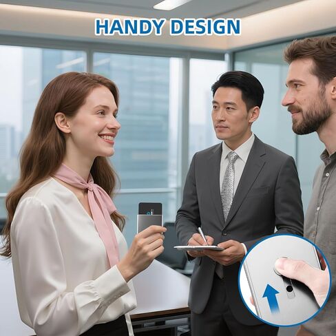 2 Pack Thumb Drive Metal Business Card Holder - Portable Slide out Business Name Card Case Fit 26 Name Credit, Pocket Card Case Card Dispenser for Men Women(Black & Gray) in Saudi Arabia