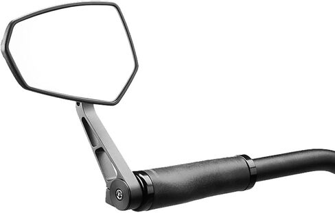 مرآة Ergotec، M-77، سطح 120x80-55 مم، بلاستيك/ألومنيوم، مصقول باللون الأسود، تركيب على اليسار واليمين، وصلة كروية مع دوران 360 درجة، مناسبة للدراجات الإلكترونية حتى 25 كم/ساعة، ذراع قصير، مرآة كبيرة in Kuwait