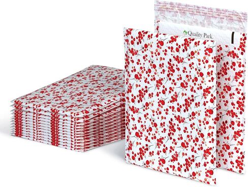 Quality Park Bubble Mailers, 8.25 x 11, Shipping Envelopes, Water Resistant Poly Padded Envelopes, Plaid, 25 Pack (QUA85872) in Saudi Arabia